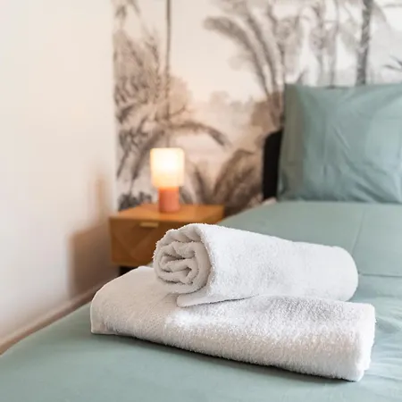 شقة Palm Paradise - Ventilation & Fraicheur - Ideale Famille Et Proche Du Centre-ville
